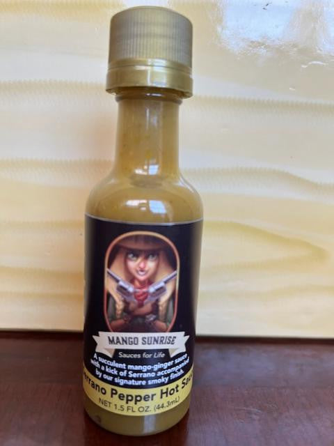 Mango Sunrise Serrano Pepper Sauce 1.5 oz - Travel Size